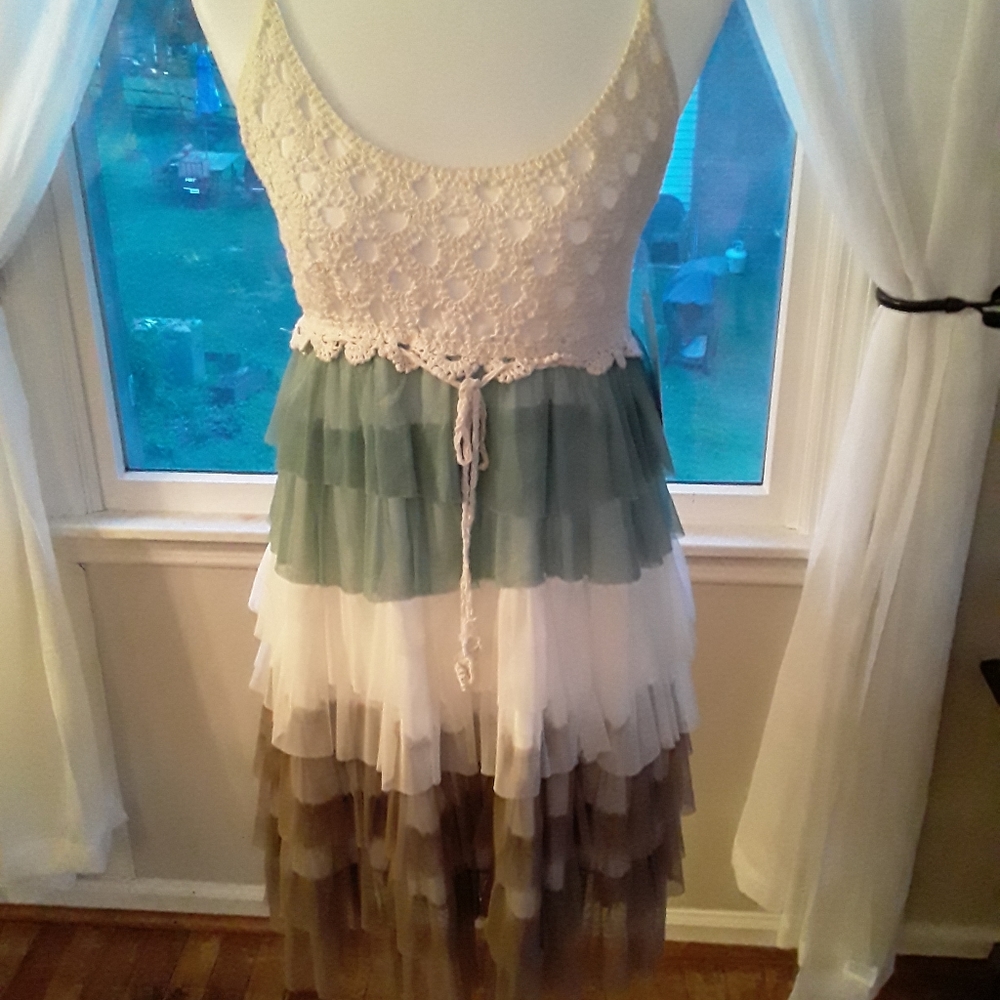 Crochet and Tiered Dress